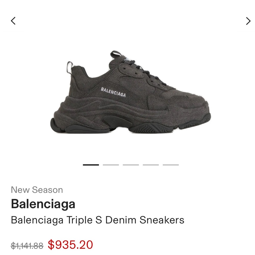 New in box Balenciaga Triple S Denim Sneaker 38